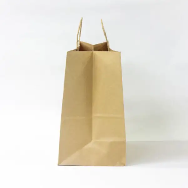 Коричневый крафт пакеты 350*350*200мм с кручеными ручками