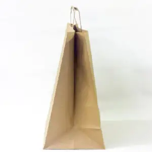 Коричневий крафт пакет 450*480*170мм з плоскими ручками