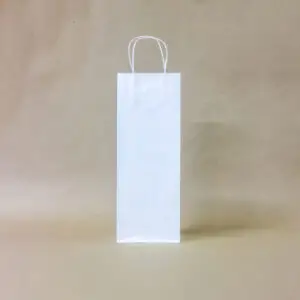 Белый крафт пакет с витыми ручками 150*400*90мм