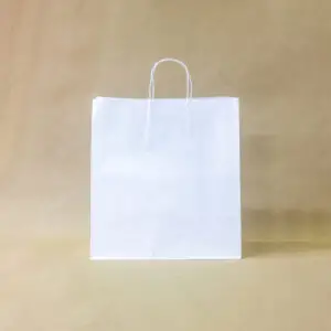 Белый крафт пакет с витыми ручками 320*320*160мм